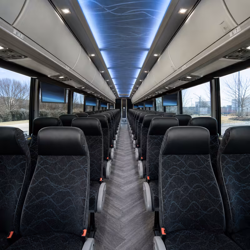 40-56 Passenger Charter Bus Interior
