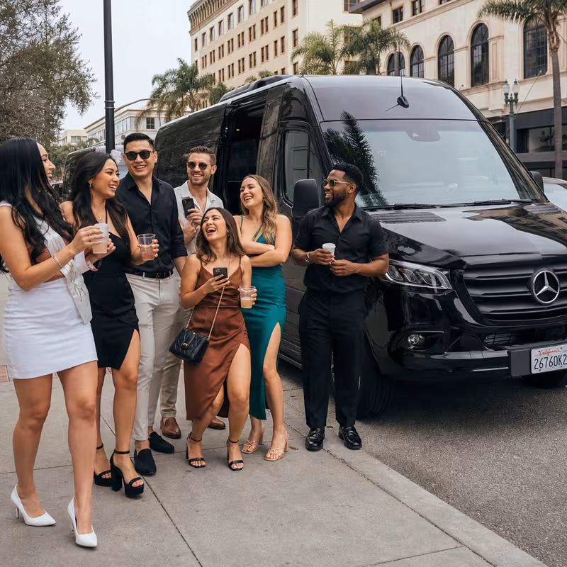 Pasadena Bachelor & Bachelorette Transportation fleet vehicle