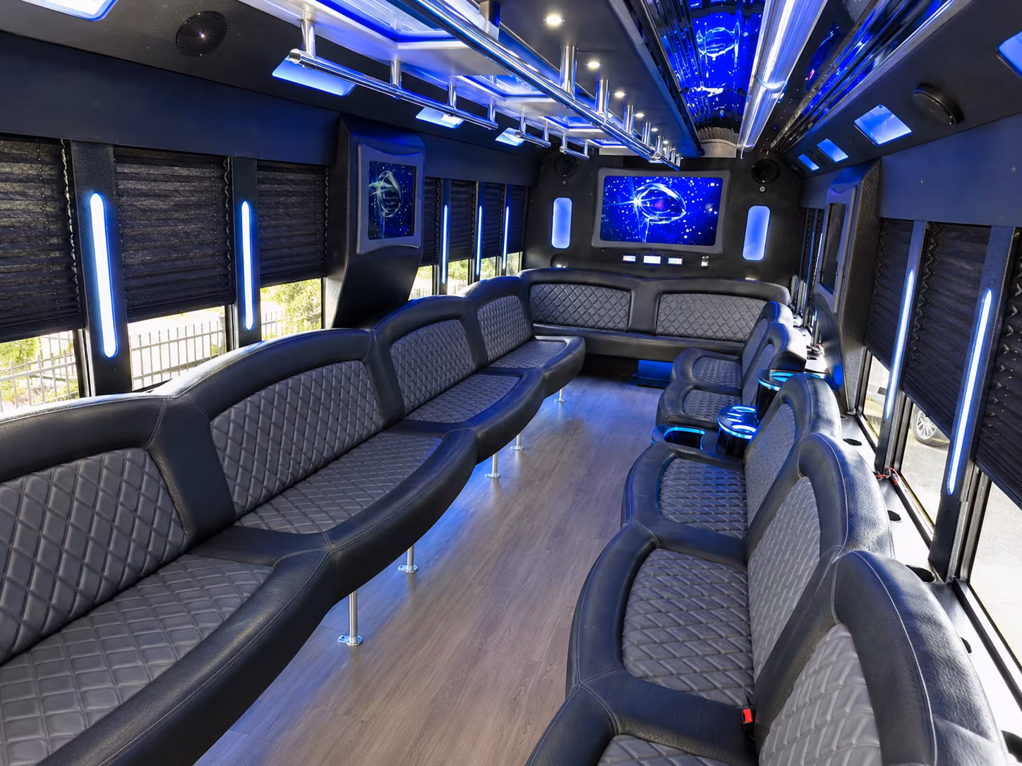Pasadena Bachelor & Bachelorette Transportation party bus exterior