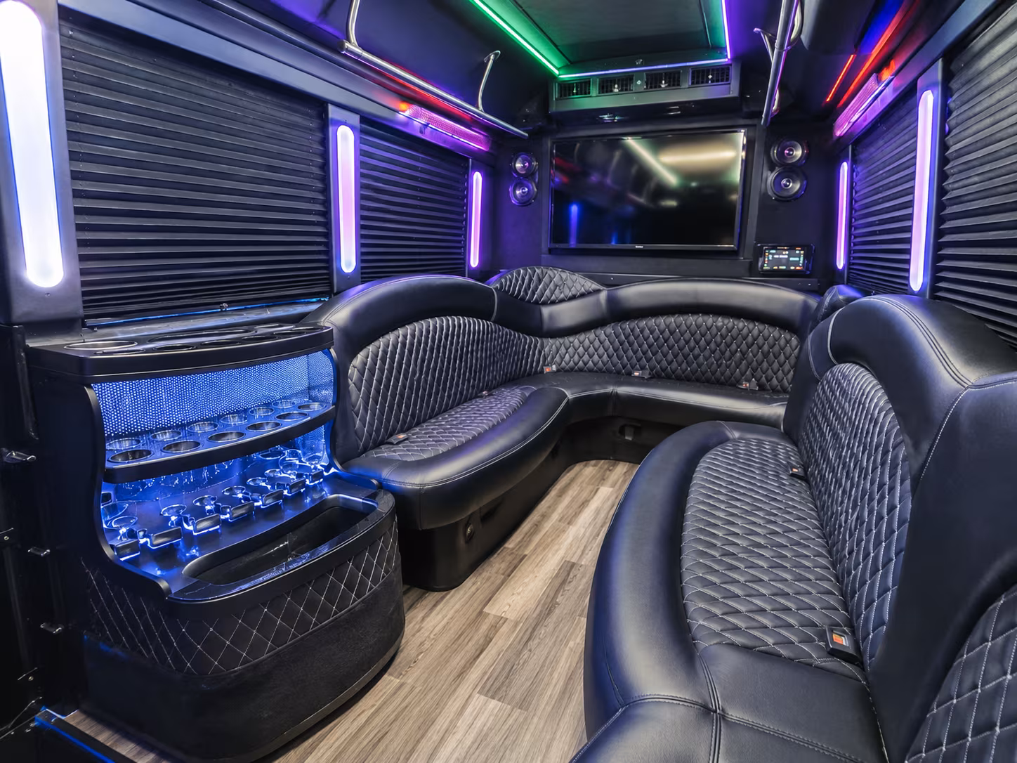 Pasadena Birthday, Sweet 16, & Quinceañera Transportation party bus exterior