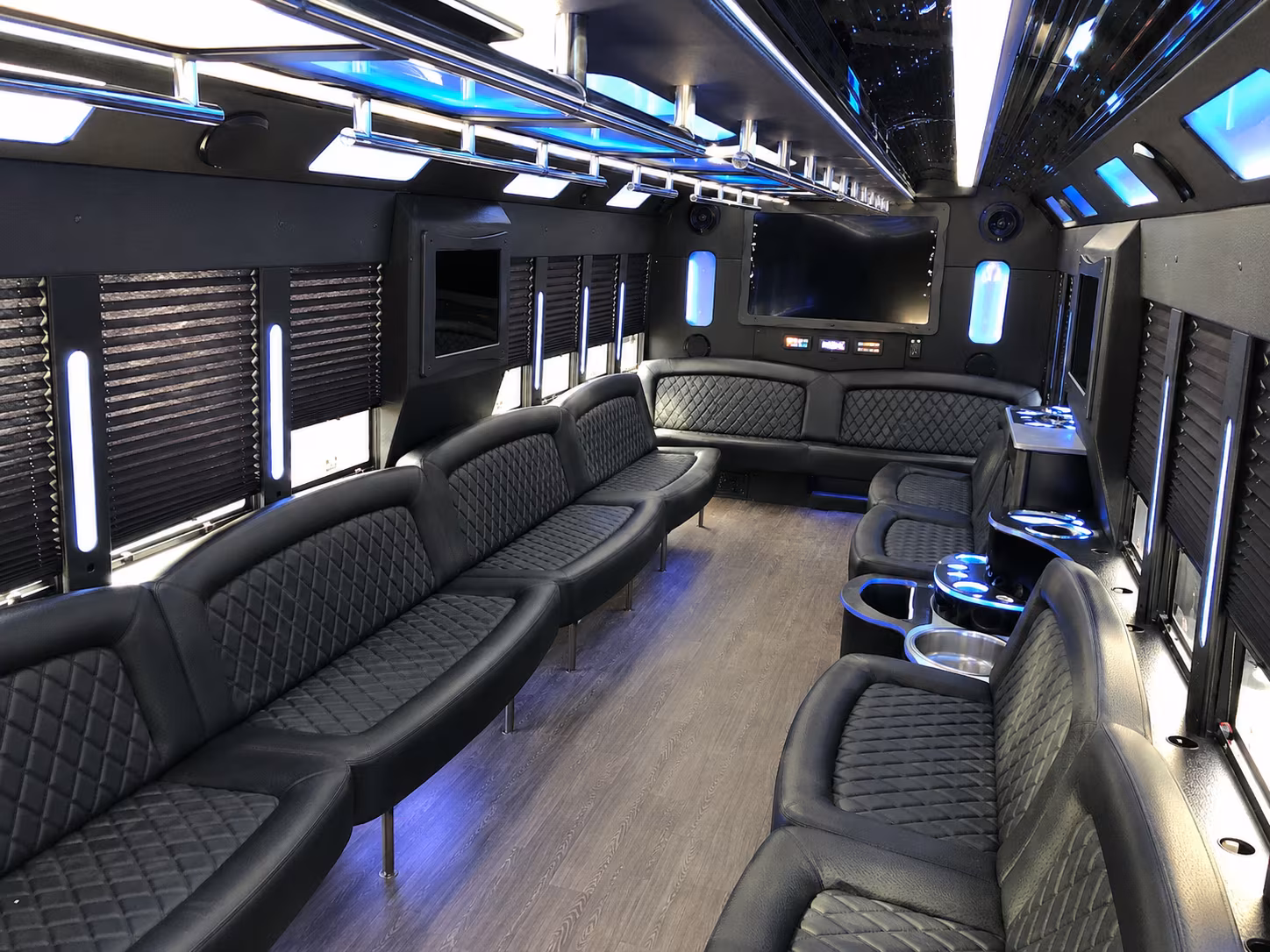 Pasadena Birthday, Sweet 16, & Quinceañera Transportation party bus exterior
