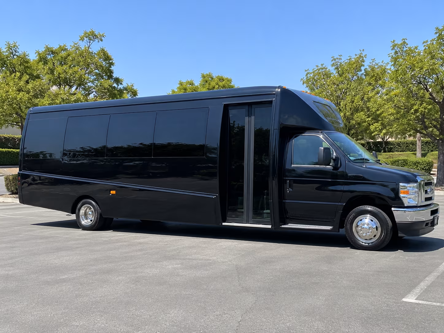 Pasadena Corporate Transportation party bus exterior