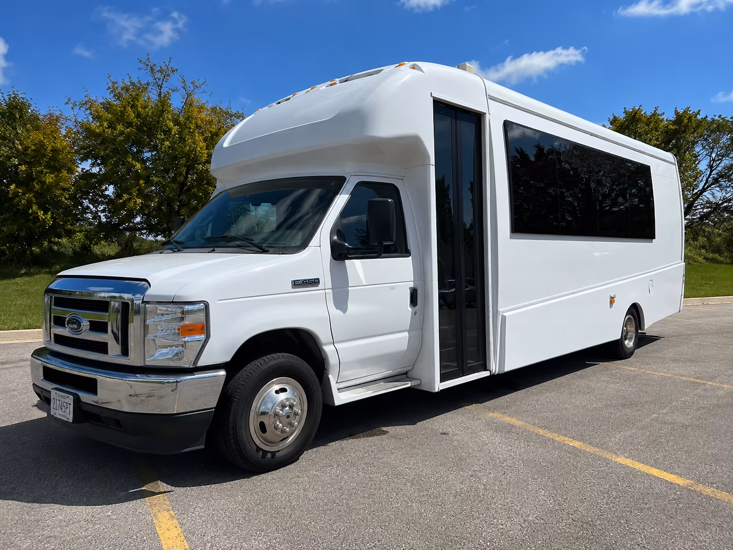 Pasadena Private Event Transportation party bus exterior