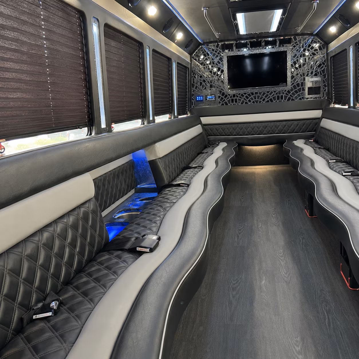 Pasadena Prom & Homecoming Transportation party bus exterior