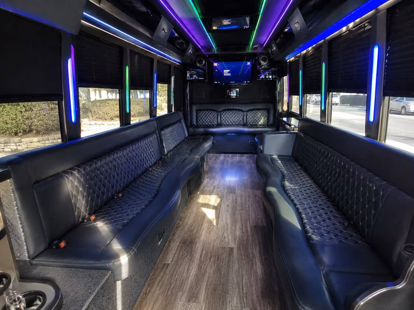 Pasadena Prom & Homecoming Transportation party bus exterior