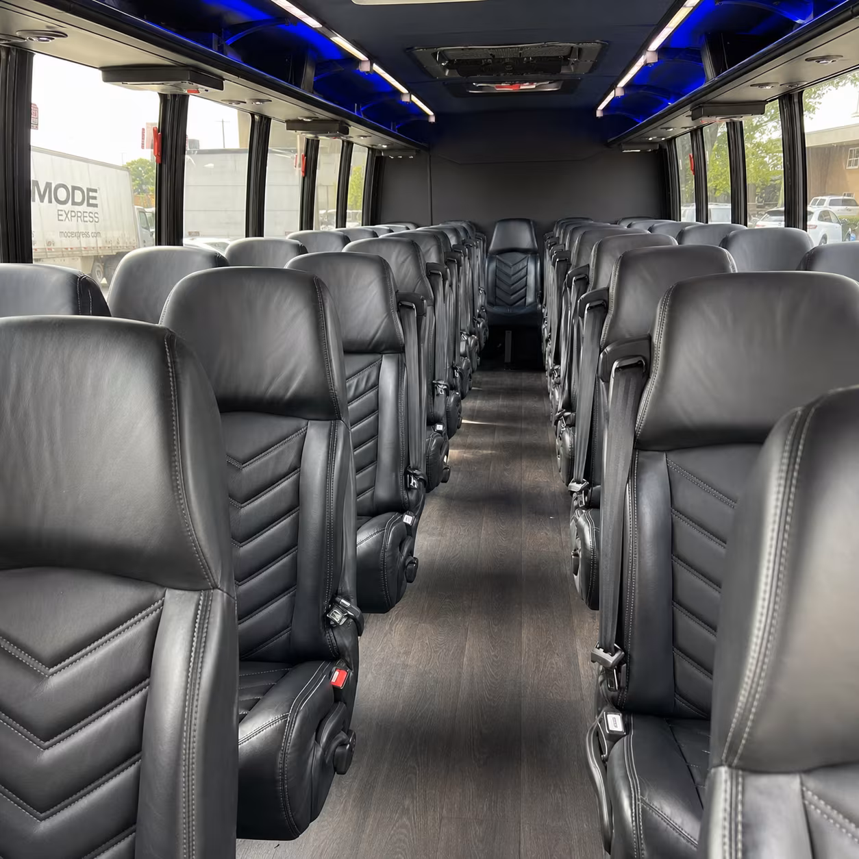 Pasadena School Event Transportation party bus exterior