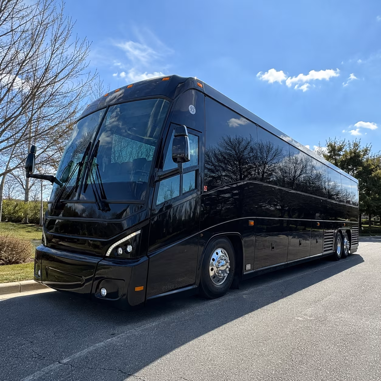 Pasadena School Event Transportation party bus exterior