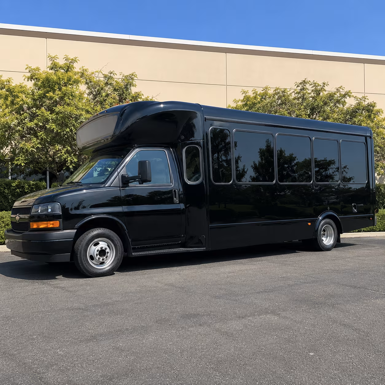 Pasadena Sporting Event Transportation party bus exterior