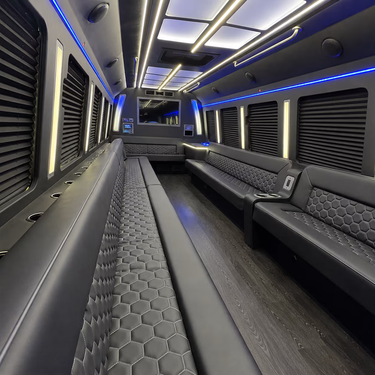 Pasadena Sporting Event Transportation party bus exterior