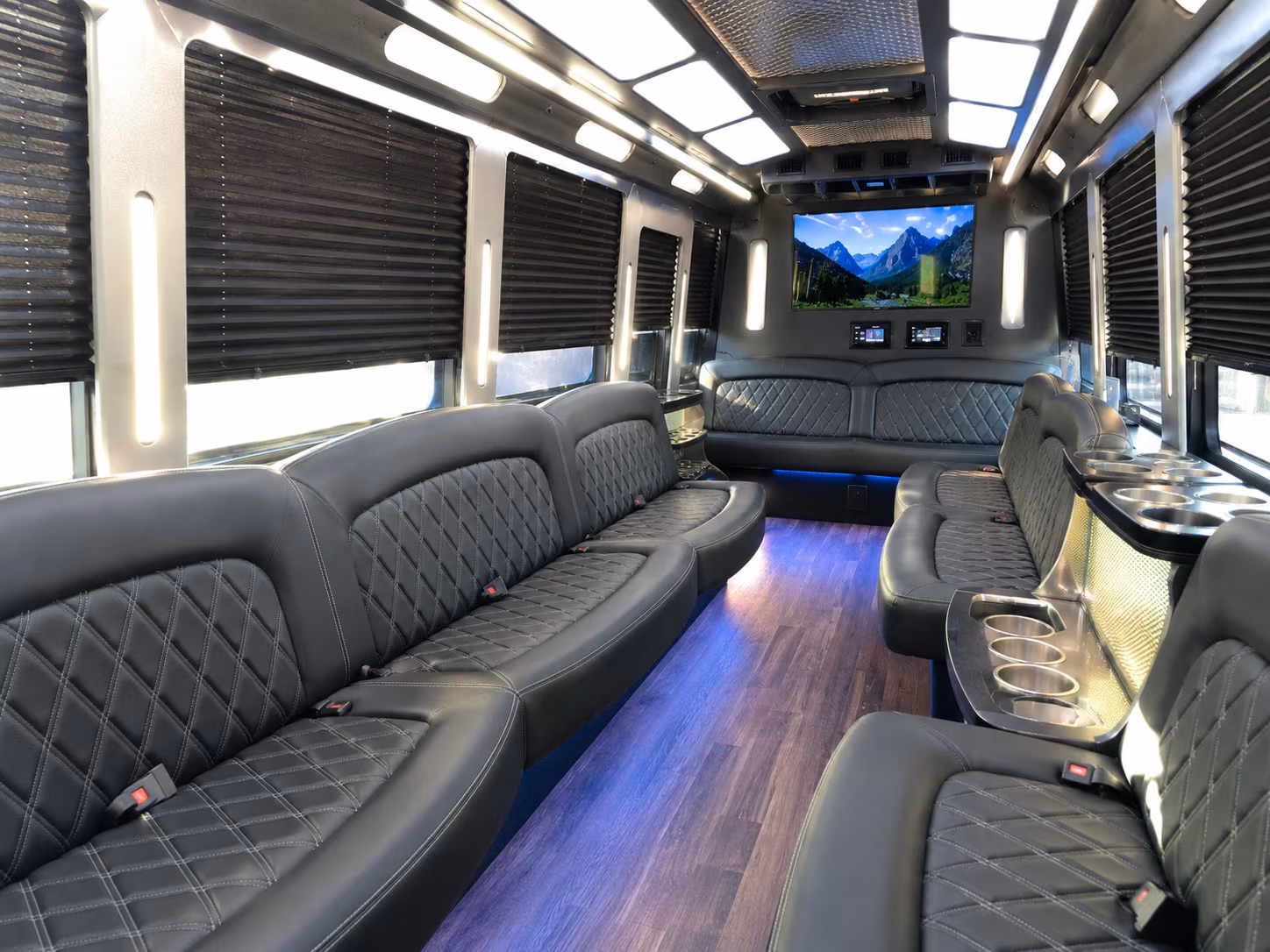 Pasadena Wedding Transportation party bus exterior