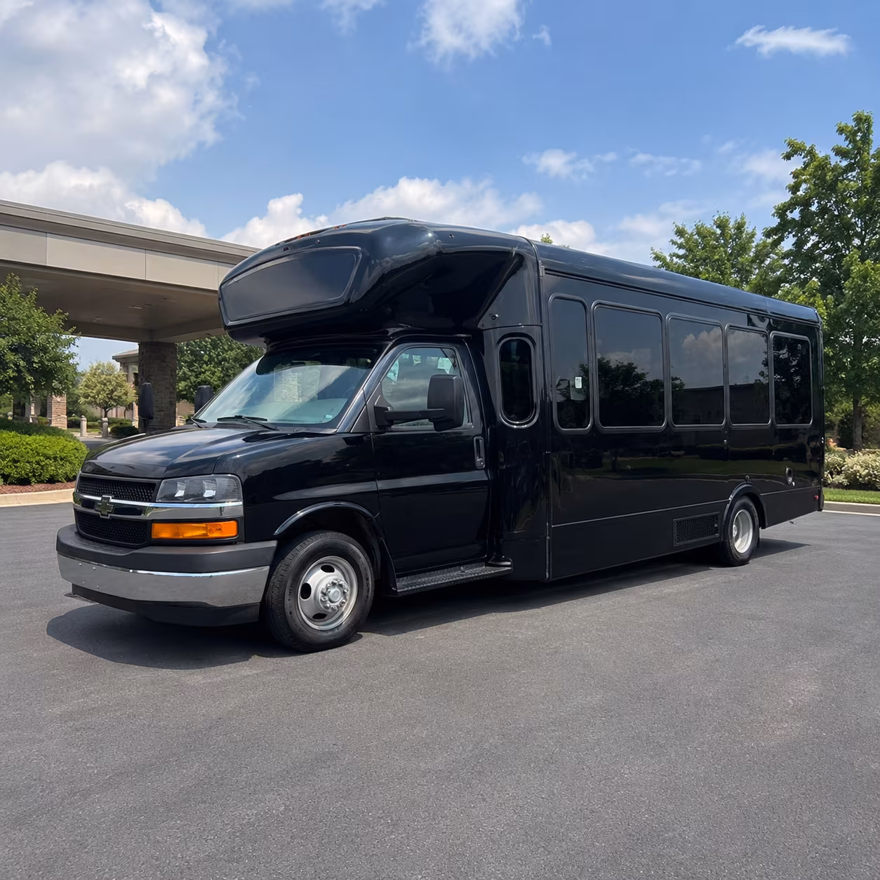 Pasadena Wedding Transportation party bus exterior