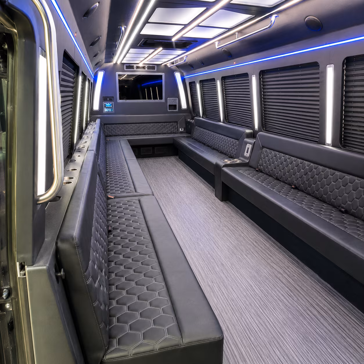 Pasadena Wedding Transportation onboard seating