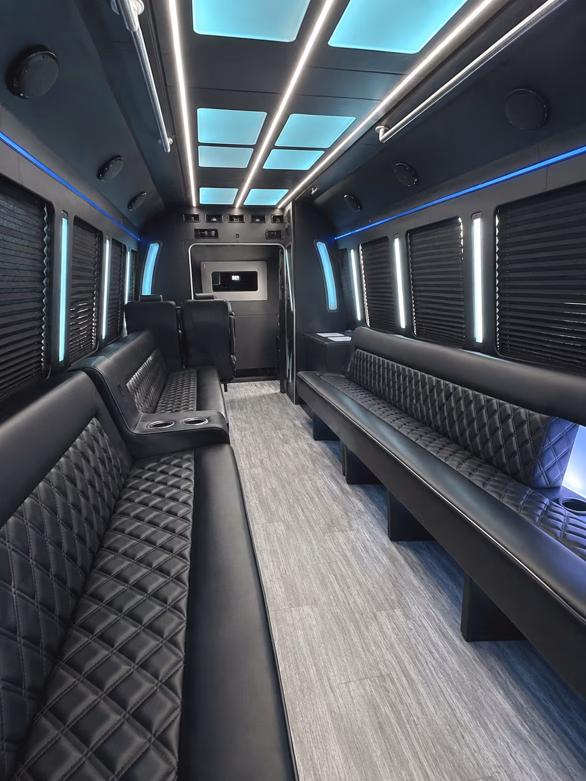 Pasadena Winery Tour & Pub Crawl Transportation party bus interior