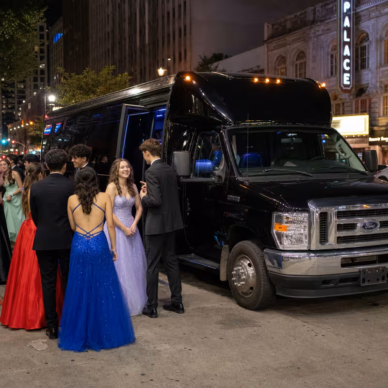 Passengers loading luggage while boarding an Pasadena group shuttle