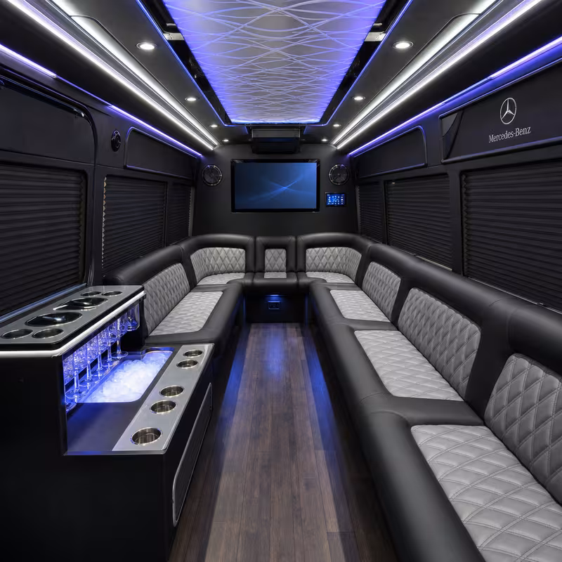 14 Passenger Sprinter Limo Interior