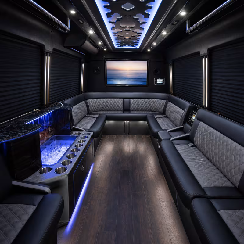 14 Passenger Sprinter Limo Interior